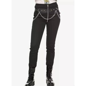 Royal Bones By Tripp Full Zipper & Chain Pants Zippers Goth Emo Y2K NWT Size 17